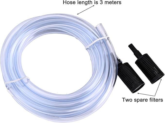 High Pressure Washer Siphon Hose and Filter Set Spray for Soap Application 2 Filters, Compatible with Most Outdoor Cleaning Equipment White/Black Plastic Construction