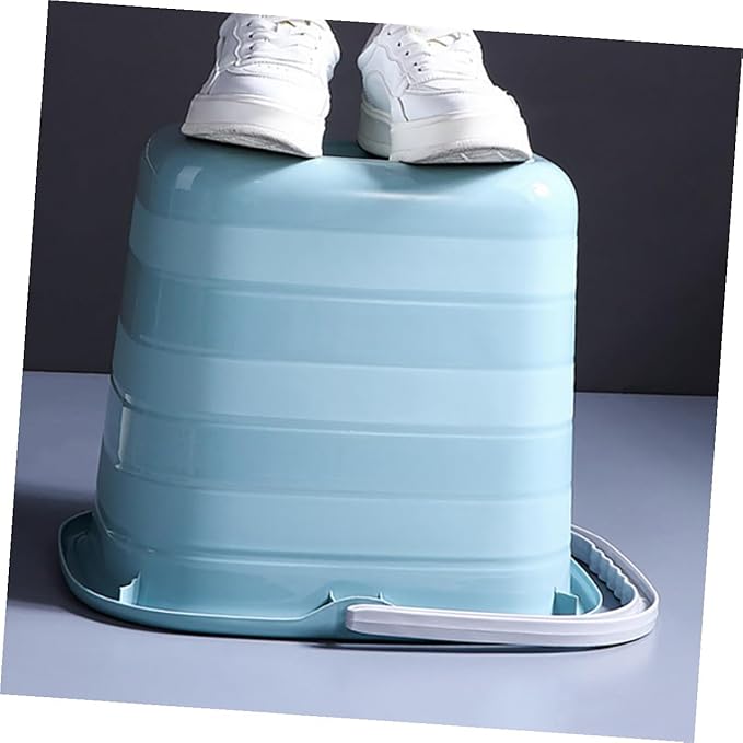 Plastic Water Bucket with Handle 11L Small Rectangular Home Water Container for Mopping and Bathing Household Cleaning Supplies