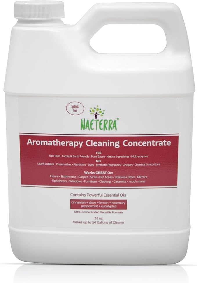 Naeterra Multi-Surface Concentrate – Botanical Aromatherapy Household Cleaner - No Synthetic Anything 32 oz – Non-Toxic & Safe for Pets and Children