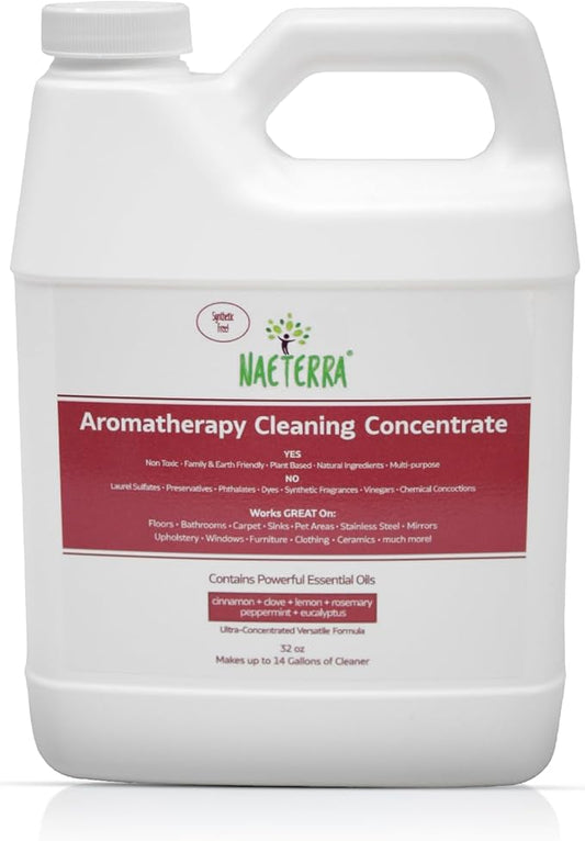 Naeterra Multi-Surface Concentrate – Botanical Aromatherapy Household Cleaner - No Synthetic Anything 32 oz – Non-Toxic & Safe for Pets and Children