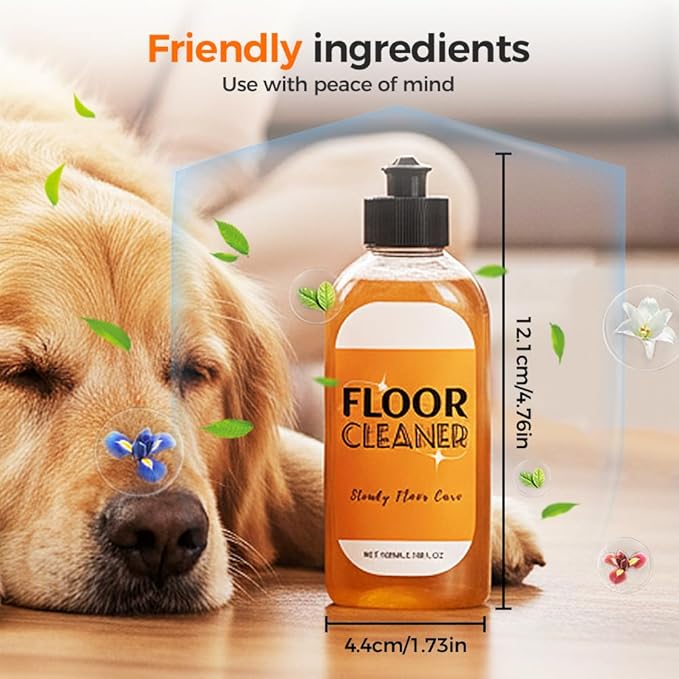 Powerful Stain Removing Floor Cleaner - All-Surface Acid Free Concentrated Formula Enzyme Floor Cleaner for Mopping & Spraying Hardwood, Tile, Vinyl & Laminate Floors | Pet-Safe & Streak-Free (1PCS)