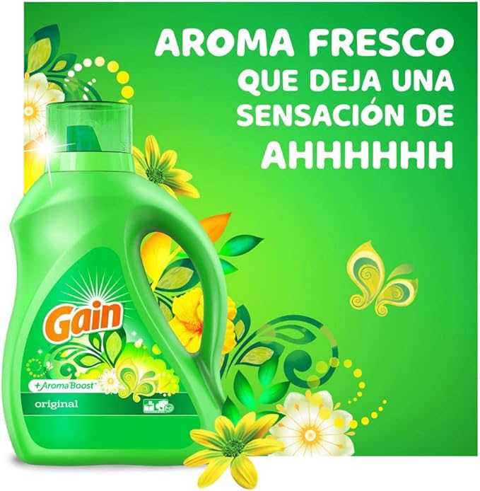 Gain Liquid Laundry Detergent, Original Scent | 78 Loads | 113 fl oz | HE Compatible | Pack of 2