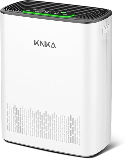 KNKA Air Purifiers for Home Large Room Bedroom Up to 2325 Ft², Washable Filters, Air Quality Monitor, Turbo Mode, Auto & Sleep Modes, HEPA Air Cleaner for Smoke, Dust, Pet Hair, Pollen (APH3000)