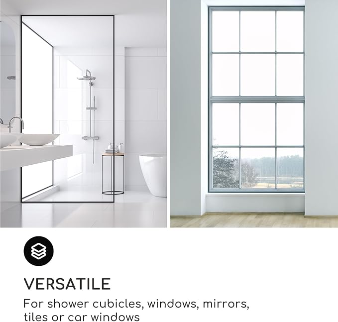 GÜTEWERK Shower Squeegee for Glass Doors, Silicone Window Squeegee, Bathroom and Glass Cleaning - Blue - 9 Inch