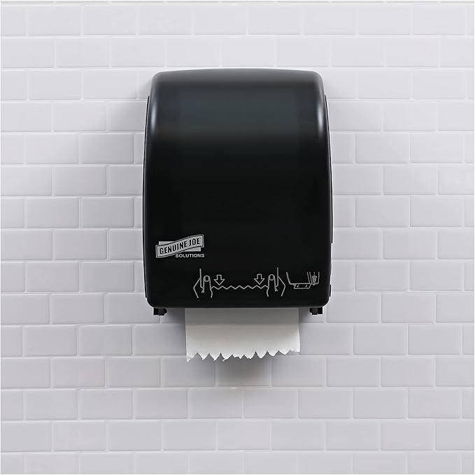 Genuine Joe Hardwound Roll Towels, White, 7" x 850', 6 Count