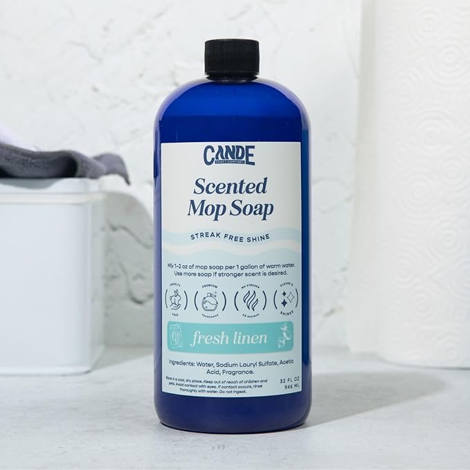 CANDE Mop Soap - Highly Scented Mop Soap, Luxury Floor Cleaner, Premium Fragranced Floor, Streak-Free Shine, 32 oz (Pine Forest)