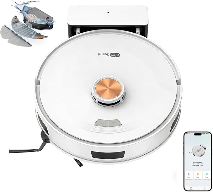 Apical Life Robot Vacuum and Mop Combo, 4000Pa Robotic Vacuum with Smart Obstacle Avoidance, 150 Min Runtime, APP/Alexa, Multi-Floor Mapping, Self-Charging for Pet Hair