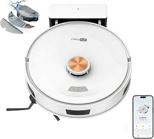 Apical Life Robot Vacuum and Mop Combo, 4000Pa Robotic Vacuum with Smart Obstacle Avoidance, 150 Min Runtime, APP/Alexa, Multi-Floor Mapping, Self-Charging for Pet Hair