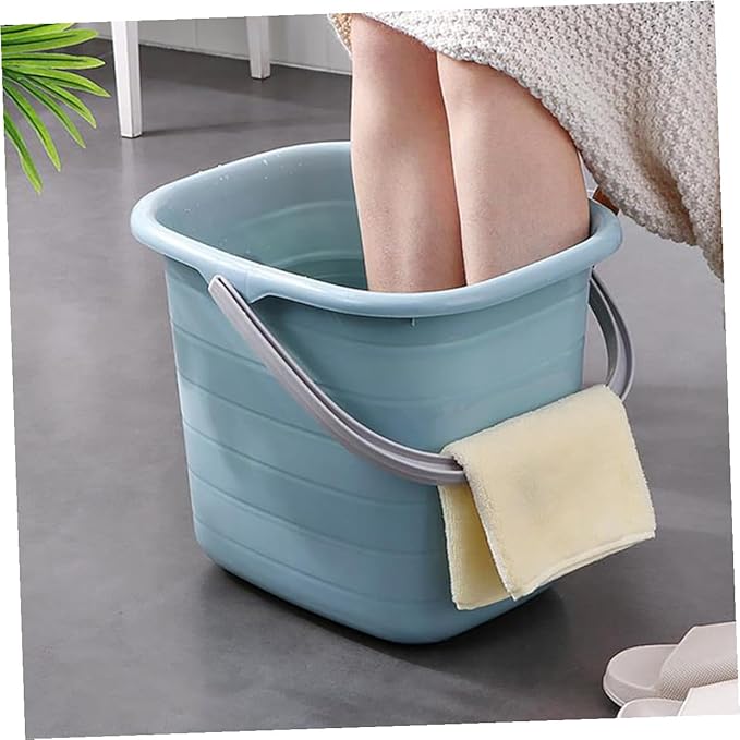 Plastic Water Bucket with Handle 11L Small Rectangular Home Water Container for Mopping and Bathing Household Cleaning Supplies