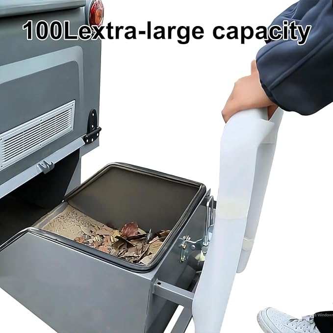 Commercial Ride On Floor Sweeper Machine, 50.4” Cleaning Width, 800W Brushless Motor, Lithium Battery Powered Industrial Sweeper for Warehouse Garage Road School Hospital，Gray