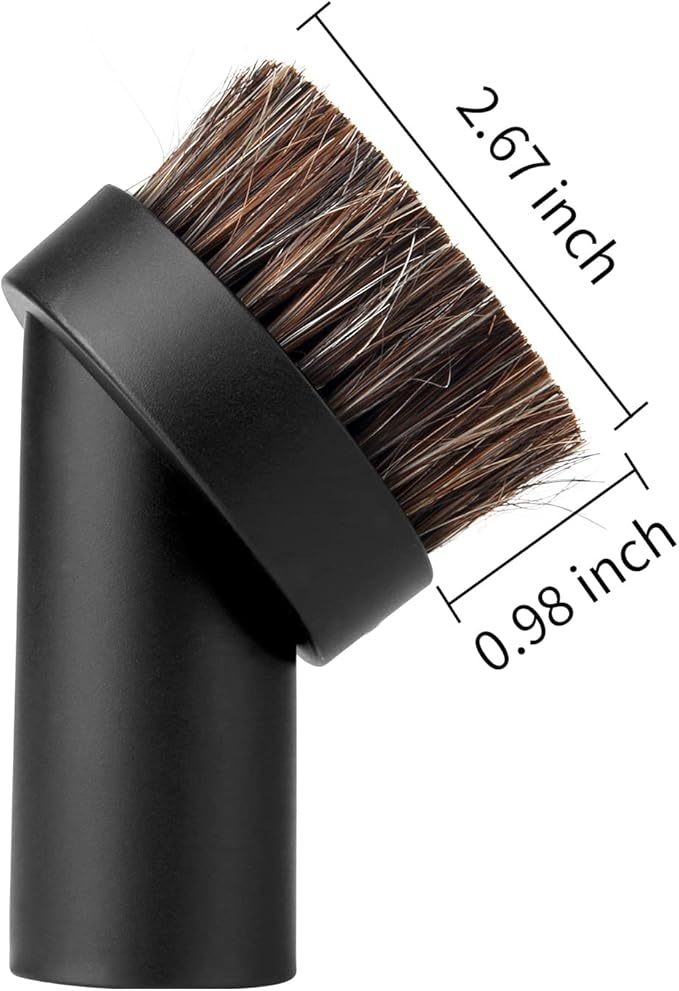 Lamoutor 4Pcs Soft Bristle Vacuum Brush Round Brush Vacuum Attachment Universal Vacuum Dust Brush for Most Vacuum Cleaners Accessories