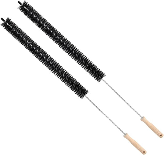 Dryer Vent Cleaning Brush - Lint Removal Cleaner Tool, LongFlexible with Wood Handle 2Pcs