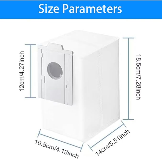 Dust Bags Replacement VCA-RDB95 for SAMSUNG Jet Bot AI+ / Jet Bot+ / Bespoke Jet Bot Combo AI Vacuum Clean Station, Jet Bot Vacuum Dust Bag Accessories Parts 8 Pack