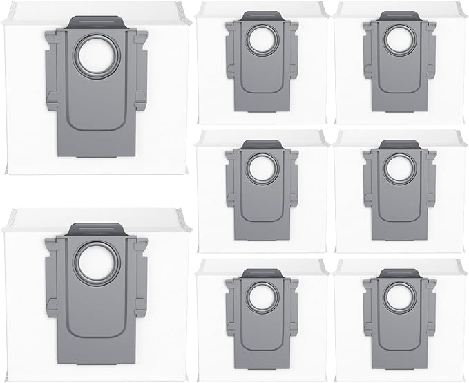 8 Pack Dust Bags Compatible with Roborock Q Revo, Qrevo Pro, Qrevo S, Qrevo MaxV, Qrevo Plus, Qrevo Master, S8 Max Ultra, S8 MaxV Ultra Vacuum Cleaner, 3.0L Large Capacity Disposable Bags