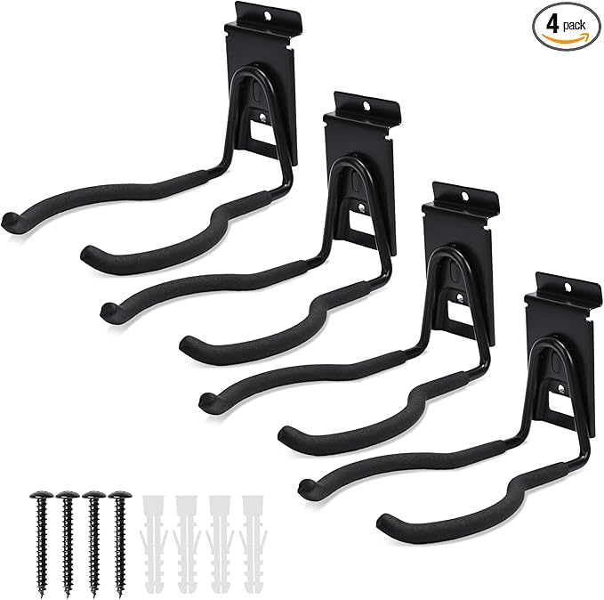 Slatwall Power Tool Hanger, Garage Garden Tool Hooks, Steel String Trimmer Holder Grass Trimmer Organizer, Weed Eater Rack Garage Storage Hook for Weed Wacker, Leaf Blower