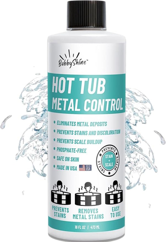 Hot Tub Metal Remover - Spa Metal Gone Hot Tub Cleaner, Metal Out Spa Remover for Hot Tub, Stain and Scale Control Cleaner Chemicals