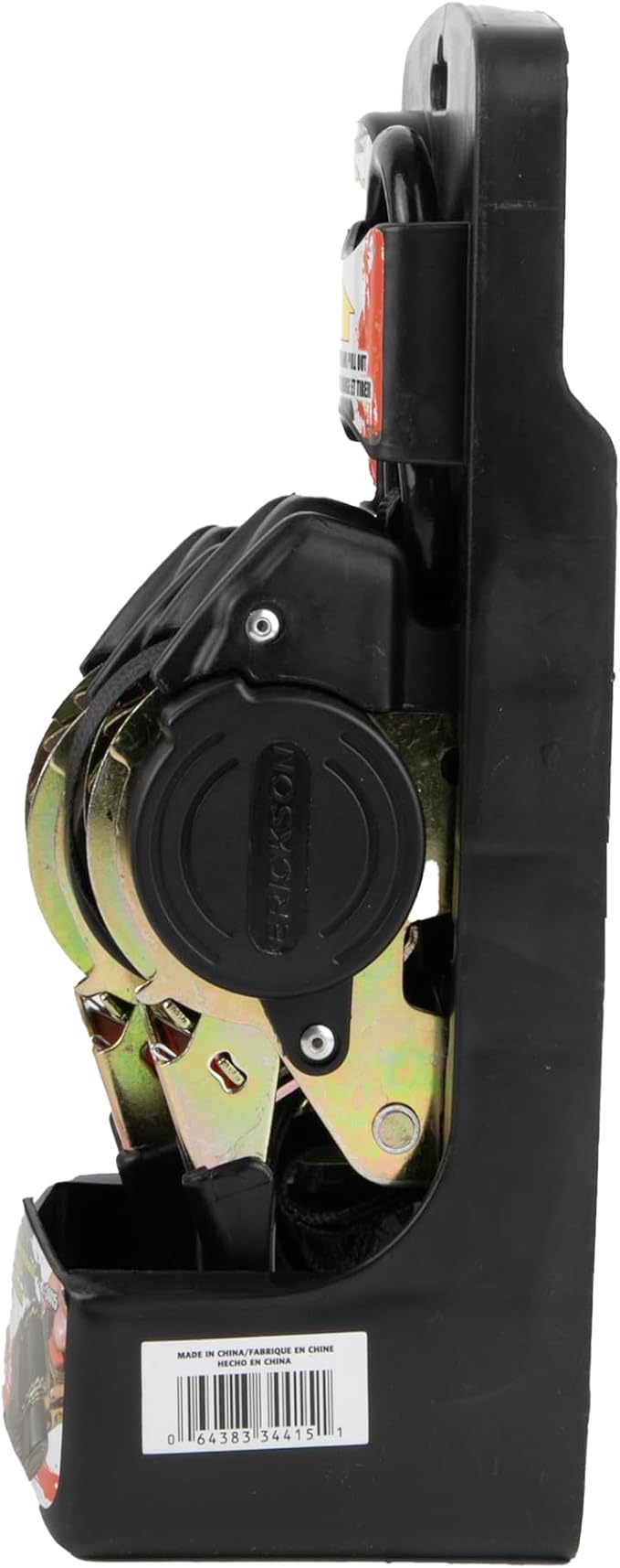 Erickson Pro Series 1in x 10ft Black Retractable Ratcheting Tie-Down Straps, Heavy-Duty Secure Hold, 1500 lb Load Capacity, Pack of 2