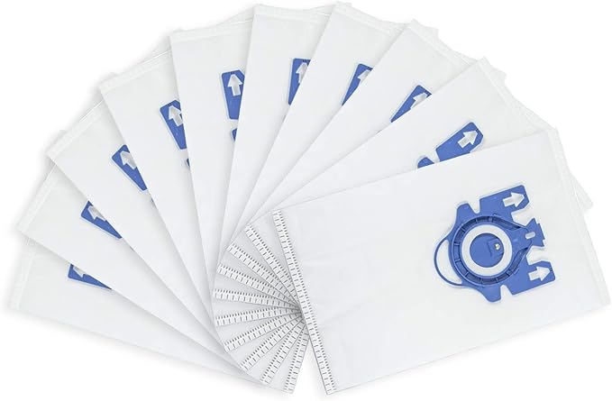 Yours 10 Packs Replacement For Miele AirClean 3D Efficiency GN Dust Bags,10123210 GN Vacuum Bags, with 2 Motor Protection Filter, 2 AirClean Filter,2 Freshener and A Free Cleaning Brush