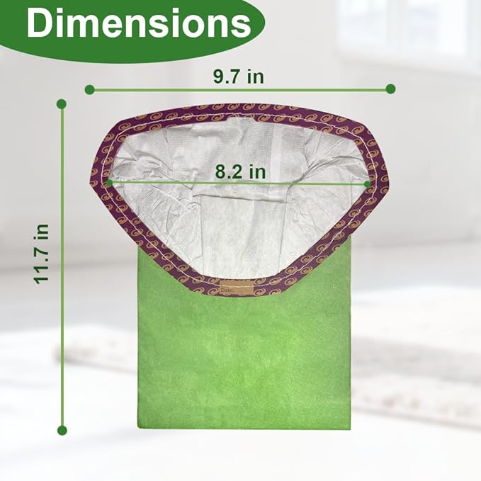 40 Pack 107314 Backpack Vacuum Bags, Compatible with ProTeam 6 QT Vacuum Cleaner, Micro Filter Bags for Vacuum Cleaner, Super Coach Pro 6, ProVac FS 6, GoFit 6, GoFit 6 PLUS (40 Pack)