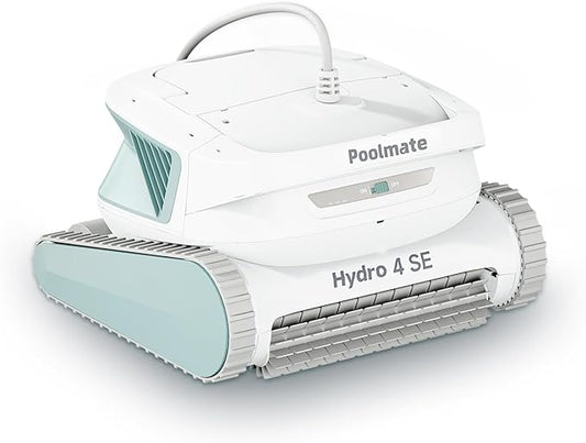 Hydro 4SE Robotic Pool Cleaner, Wired Automatic Pool Vacuum with Wall & Waterline Cleaning, Oversized Top-Loading Filter, Dual Inlet System Pool Robot for Inground/Above-Ground Pools Up to 40FT