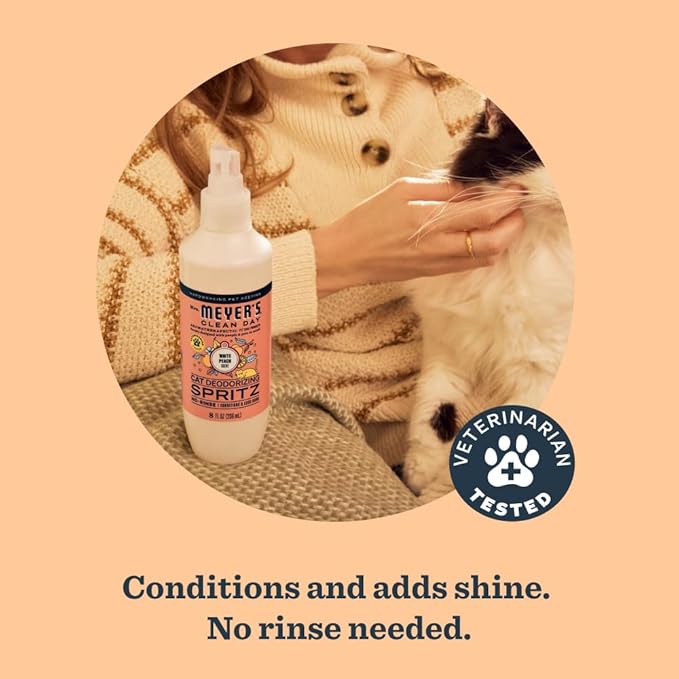 MRS. MEYER'S Clean Day Cat Deodorizing Spray, White Peach Scent, 8oz