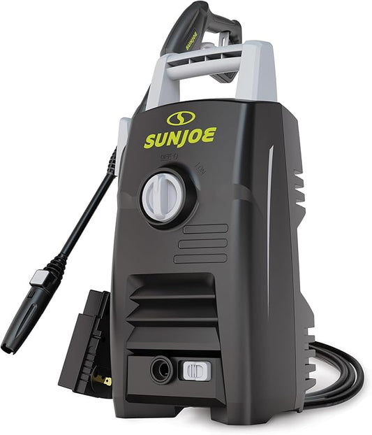 Sun Joe Electric Pressure Washer with Powerful Motor for Cars/Fences/Patios/All Uses, Safety First GFCI Power Cord, Adjustable Spray Wand & Total Stop System, 20-Foot Hose, Black, SPX205E-XT