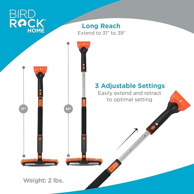 ‎Snow MOOver 39" Extendable Snow Brush with Squeegee & Ice Scraper | Foam Grip | Auto Snow Brush | Auto Ice Scraper | Car Truck SUV