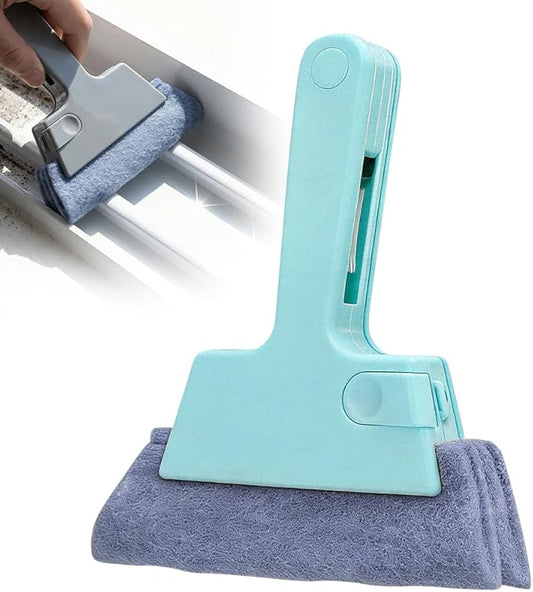 Magic Window Track Cleaner, Window Groove & Track Cleaning Brush Tools Set for Window Lides Gaps Tile Lines Shutter Car Vents (Blue)