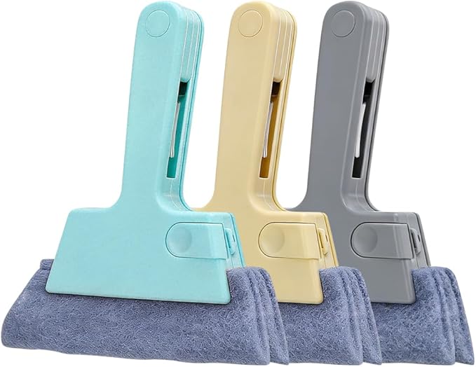 Magic Window Track Cleaner, Window Groove & Track Cleaning Brush Tools Set for Window Lides Gaps Tile Lines Shutter Car Vents (3PCS-Mix)