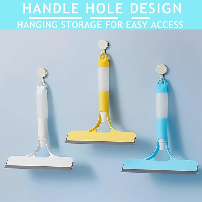 3-in-1 Window Cleaning Scraper with Spray, Squeegee & Scrubber – Multi-Function Glass Cleaner for Home, Car, Shower, and Kitchen, Streak-Free and Ergonomic Design