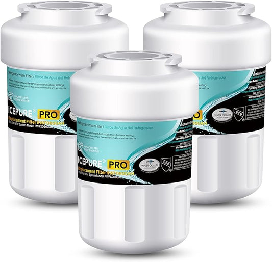 ICEPURE RWF0600A NSF401&473&53 Replacement for GE MWF, MWFP, MWFA, MWFAP, MWFINT, GWF, GWFA, HWF, HWFA, HDX FMG-1, Smartwater, WFC1201, GSE25GSHECSS, 3PACK