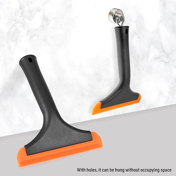 Gomake Small Silicone Squeegee Window Shower Squeegee Tool,Auto Water Blade for Car Windshield, Window, Mirror, Glass Door,Bathroom