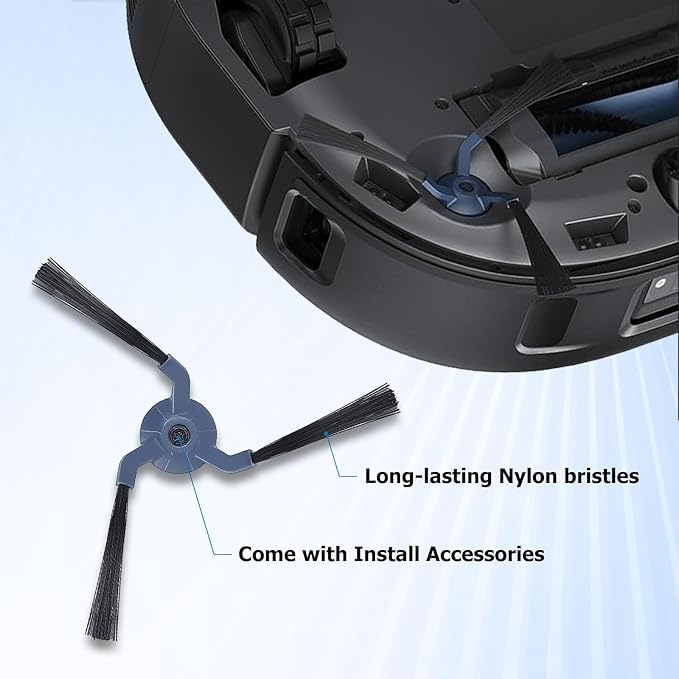 11 Pack Replacement Parts Mop Pads for eufy X10 Pro Omni Accessories Robot Vacuum Accessories, 1 Roller Brush, 2 Filters, 4 Side Brush, 4 Mop Pads