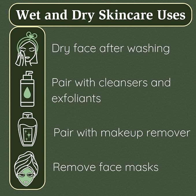 Clean Facial Towels for Sensitive Skin, 100% USDA Biobased Face Towels, 50 Count, Ultra Soft, Makeup Remover Dry Wipes, Viscose (Pack of 2)