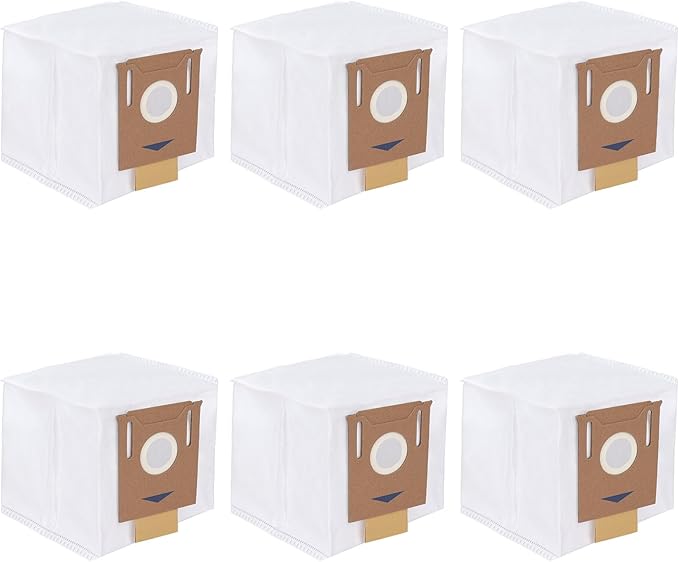 T8 Dust bags for Ecovacs Deebot Ozmo T8/ T8+/ T8 AIVI/ N8 Pro Plus/ N8 Pro/ DX93/ DDX96 Vacuum Cleaner - Fit for Yeedi K781+ Vacuum Bags/ 2.5L Auto-Empty Station Garbage Collection - 6 Pack