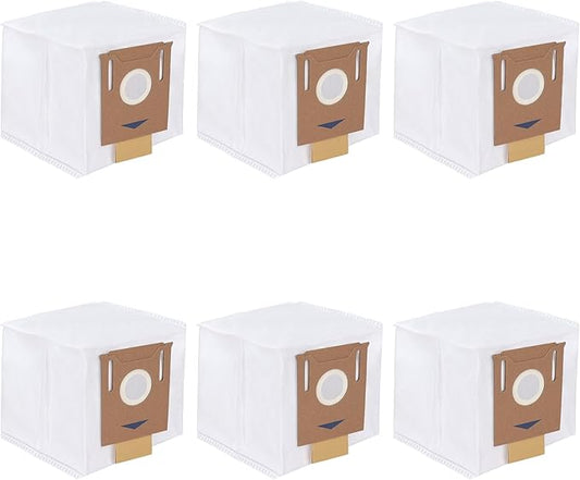 T8 Dust bags for Ecovacs Deebot Ozmo T8/ T8+/ T8 AIVI/ N8 Pro Plus/ N8 Pro/ DX93/ DDX96 Vacuum Cleaner - Fit for Yeedi K781+ Vacuum Bags/ 2.5L Auto-Empty Station Garbage Collection - 6 Pack