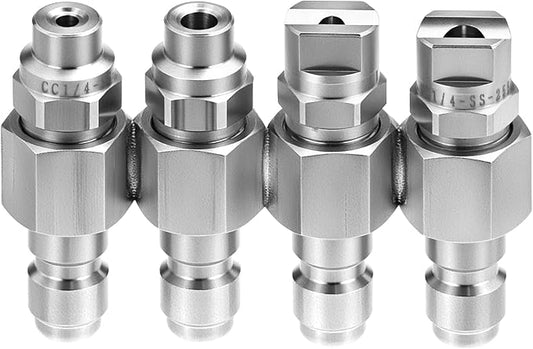 QWORK Pressure Washer Nozzle 7-8 GPM, 1/4" Quick Connect, 4 Way J Rod Washing Tip Holder for Soft Wash System