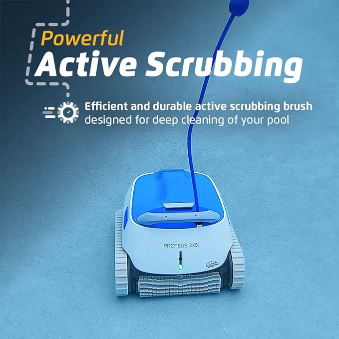 Dolphin Proteus DX5i Wi-Fi Automatic Robotic Pool Vacuum Cleaner Includes Ultra-Fine Filters for an Ultimate Clean, Ideal for In-Ground Pool up to 50 Feet in Length
