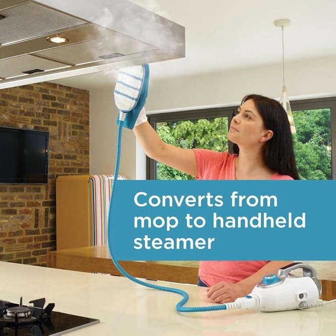 BLACK+DECKER 7in1 Steam Mop with SteamGlove Handheld Steamer (HSMC1361SGP)