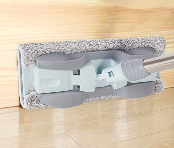 2-in-1 Microfiber Mop for Wet & Dry Use, 15-Inch with 4 Washable Pads, Adjustable Handle for Effortless Deep Cleaning and Floor Protection