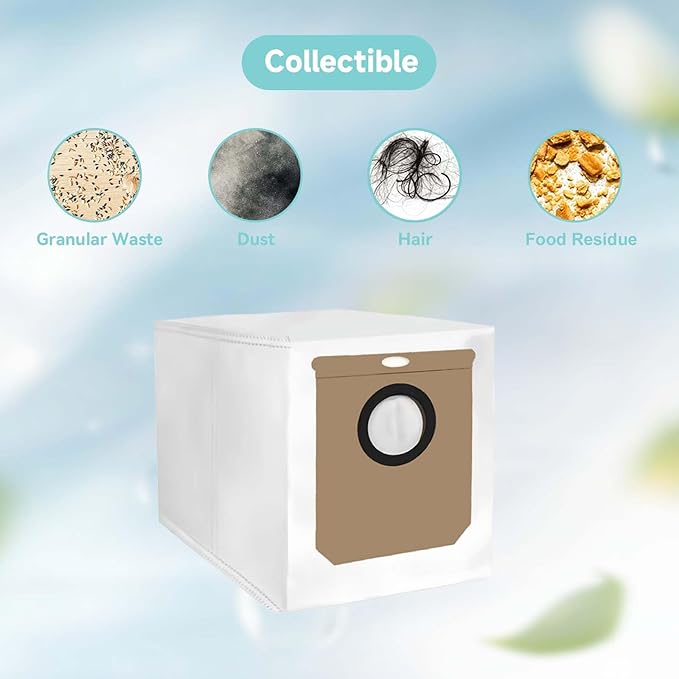 6 Pack L60 Dust Bags for Eufy L60/L50 Series Robot Vacuum Cleaner - Large Capacity Replacement Accessories