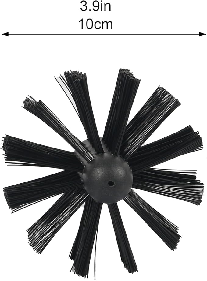 ‌AOGYikang 4” Chimney Brush Head - Heavy-Duty Cleaning Brush Head, 100mm/4in Dryer Vent Cleaner Brush Head, 4-Inch Cleaning Brush Head for Fireplace, Vent Pipe