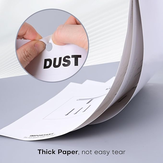 NEWISHTOOL 30 Sheets Cleanroom Dust Removal Pad Sticky Paper, Self-Sticky Paper Sheet Adhesive Dust Collection Clean Pad for Cleaning Dust/Dirt/Lint, Sponge/Silicone/Anti-Static Roller Cleaning Mats