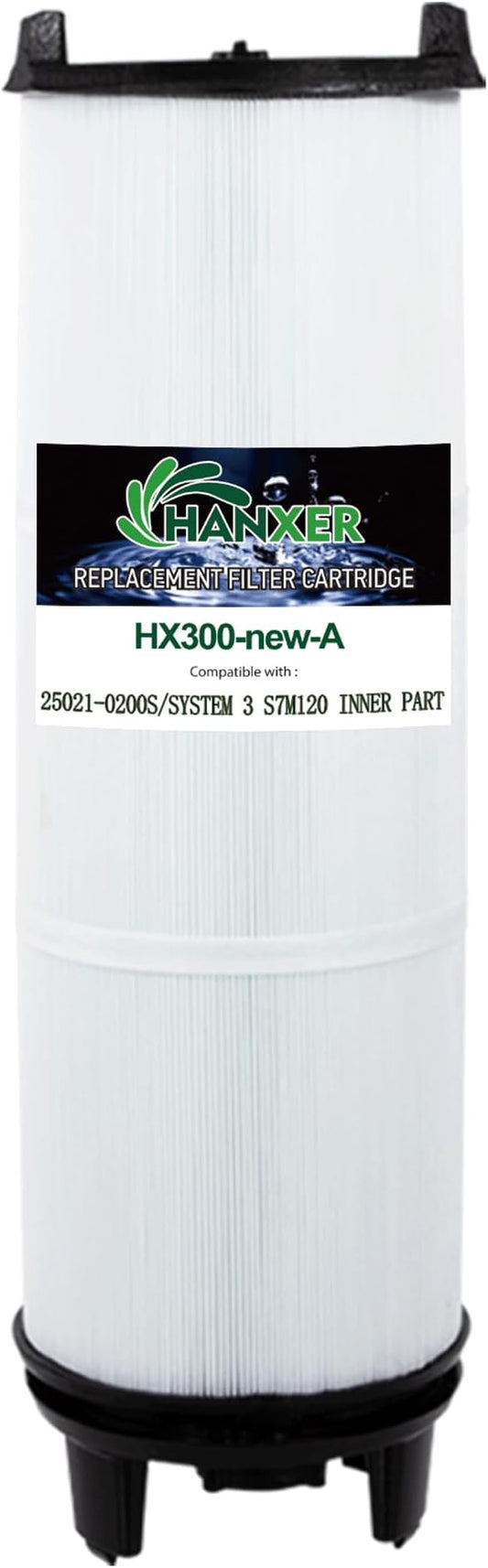 HANXER® 25021-0200S Pool Filter Cartridge Replaces for S7M120 Inner Filter Cartridge, Sta-Rite System 3, SR300 Swimming Pool Filter Cartridge, 100 Sq.Ft. Filtration Area