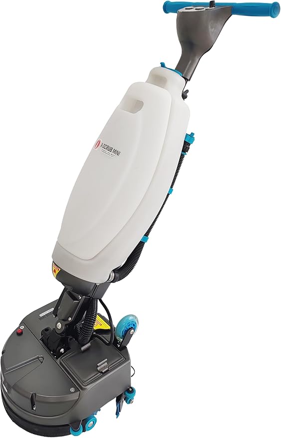 X-Scrub® Mini 11" Commercial Grade Automatic Floor Scrubber | Forget the mop and get in all the tight spots with the X-Scrub Mini. Efficiently scrubs the floor and leaves it dry.