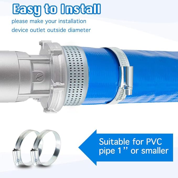 1" x100 FT, Pool Backwash Hose, Heavy-Duty PVC Hose, Lay Flat Discharge Hose, Weatherproof Burst Resistant for Water Transfer, Sump Pump, Pool Filter, Pool Drain，with 2 Clamps