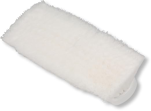 SPARTA 41278EC02 Flo-Thru Plastic Wall Scrub Brush, Equipment Brush With Soft Nylex Bristles For Industrial Kitchens, Hospitals, Commercial Cleaning, 4 Inches, White, (Pack of 12)