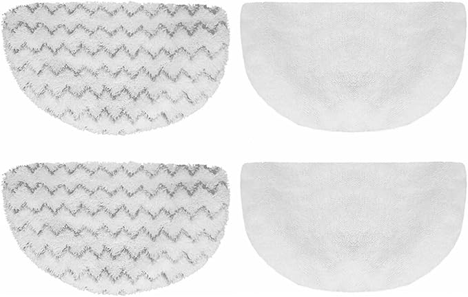 4 Pack 1940 for Bissell Steam Mop Pads for Bissell PowerFresh Steam Mop 1806 1544 2075A 2685A 1940W 19404 Series, Model 19402 19404 19408 1940a 1940q 1940t B0006 B0017, Microfiber Washable, Reusable