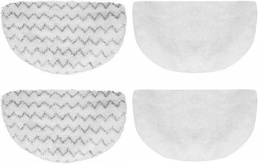 4 Pack 1940 for Bissell Steam Mop Pads for Bissell PowerFresh Steam Mop 1806 1544 2075A 2685A 1940W 19404 Series, Model 19402 19404 19408 1940a 1940q 1940t B0006 B0017, Microfiber Washable, Reusable