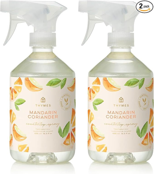 Thymes Countertop Spray - 16.5 Fl Oz - Mandarin Coriander (Pack of 2)